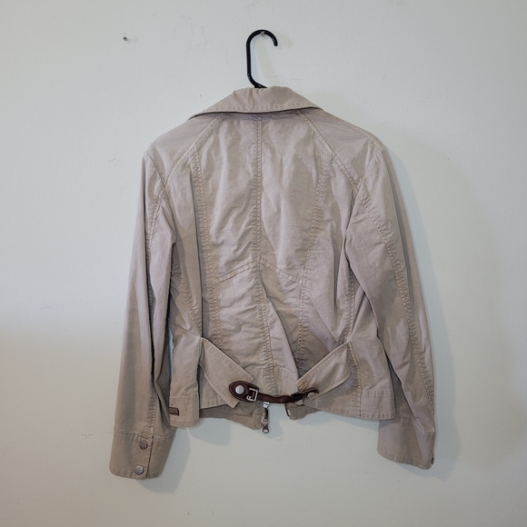 Beige biker jacket - Picture 2 of 3